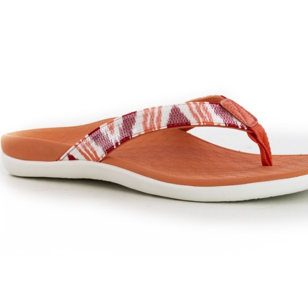 Vionic Tide SQ Orange Thong Flip Flops Sz 10
